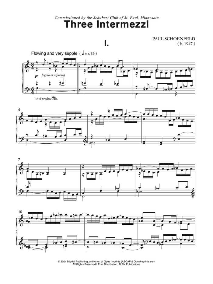 Three Intermezzi - Paul Schoenfeld