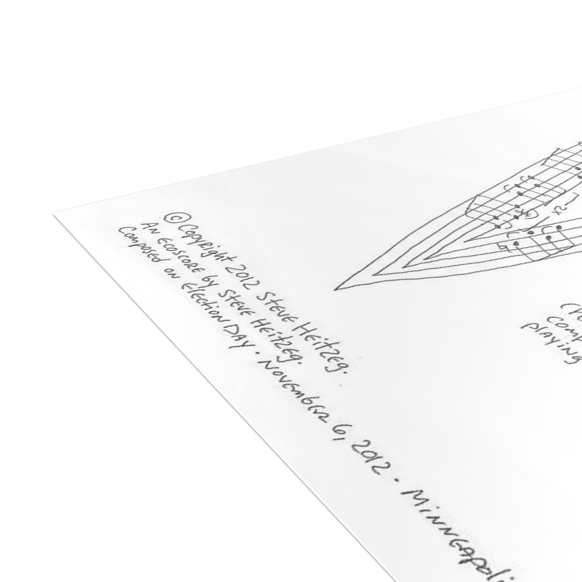 "VOTE (Fanfare for Democracy)" Postcard – Steve Heitzeg (ecoscore)