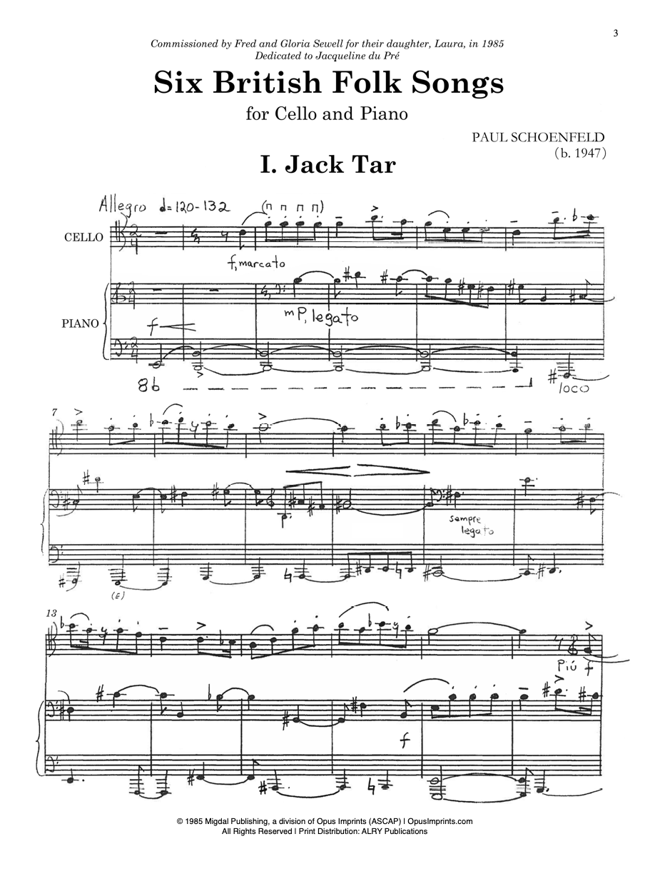 Six British Folksongs - Paul Schoenfeld