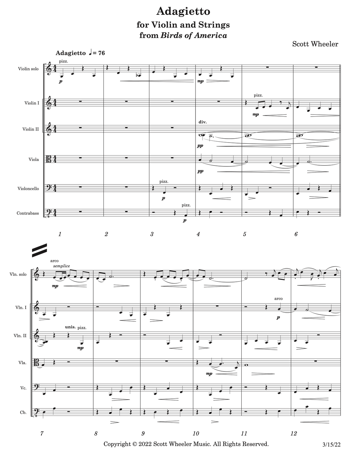Adagietto (from Birds of America) - Scott Wheeler