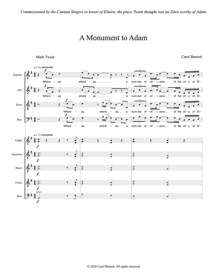 A Monument to Adam – Carol Barnett
