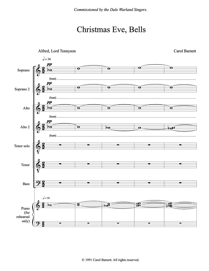 Christmas Eve, Bells – Carol Barnett
