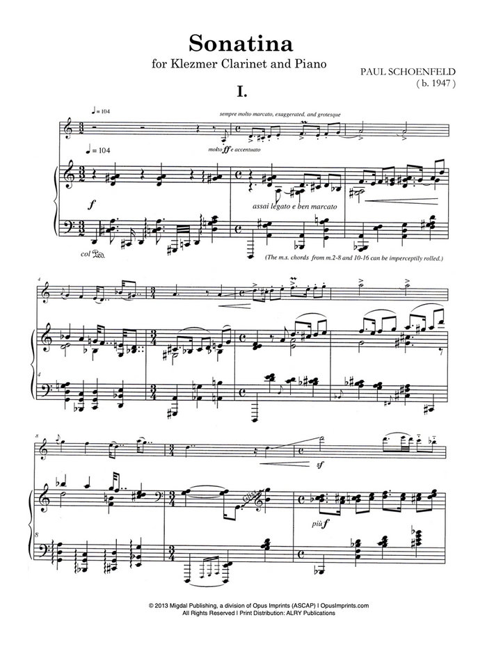 Klezmer Sonatina - Paul Schoenfeld