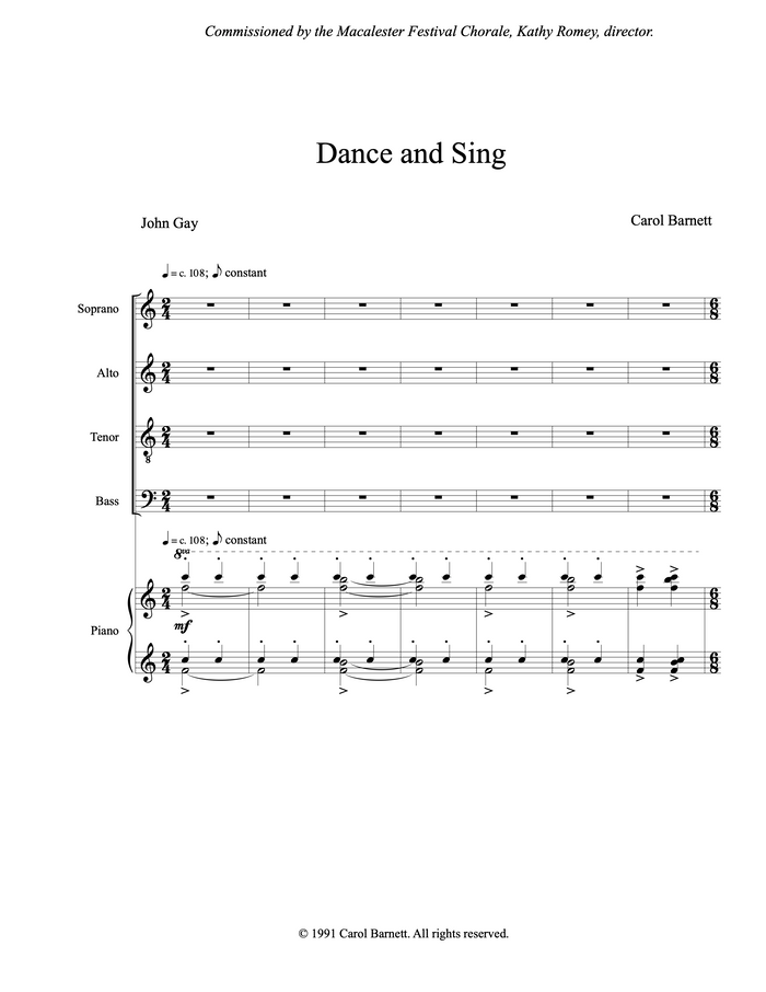 Dance and Sing – Carol Barnett