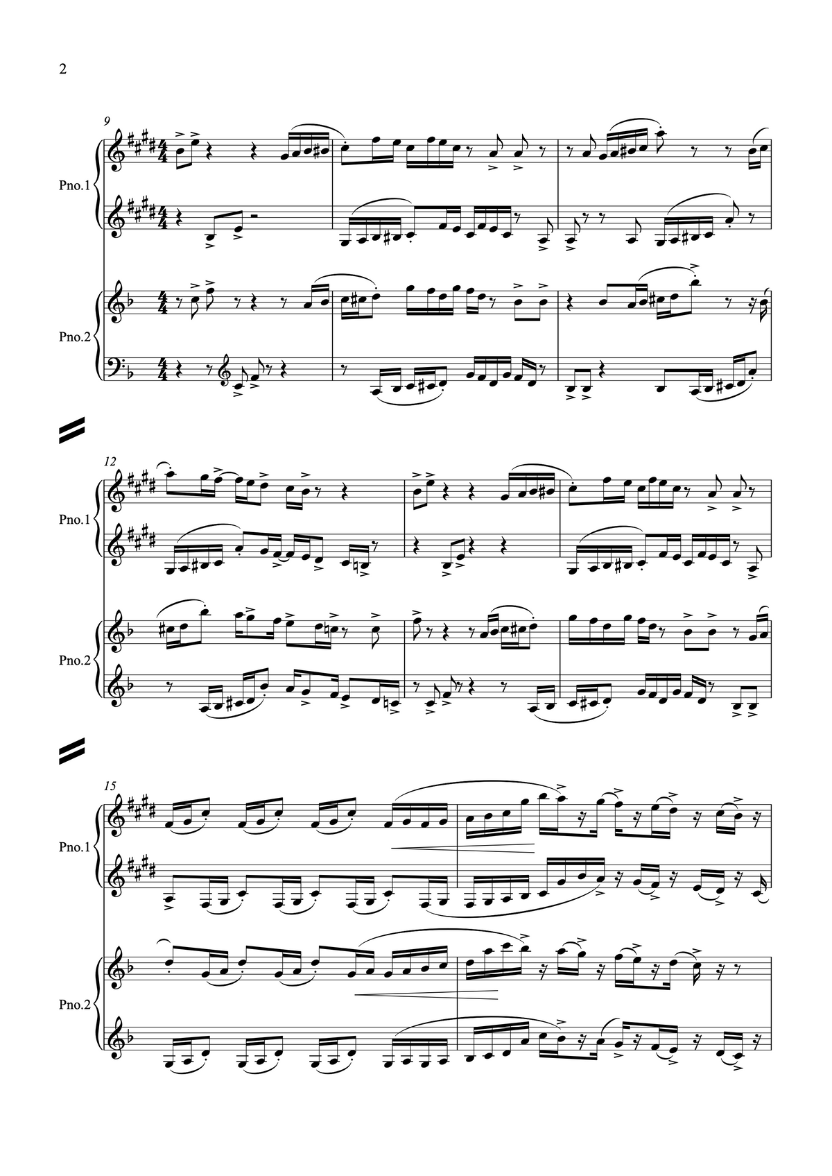 Double Trouble for piano four-hands - Julian Grant