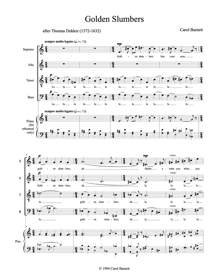 Golden Slumbers – Carol Barnett