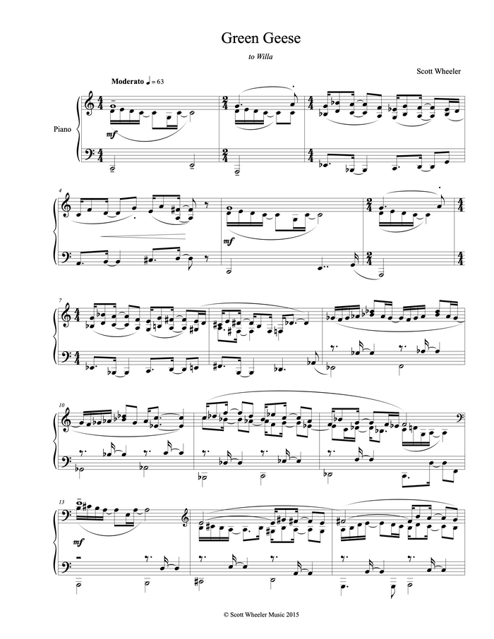 Green Geese - Scott Wheeler