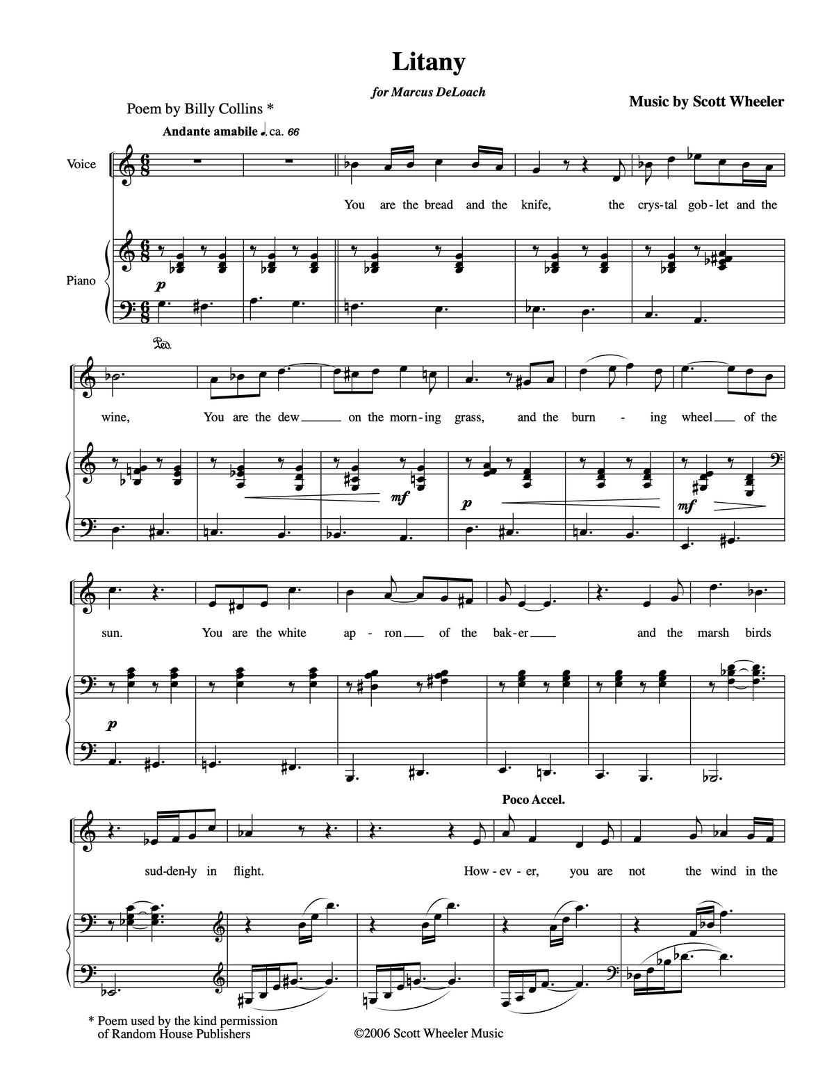 Litany - Scott Wheeler