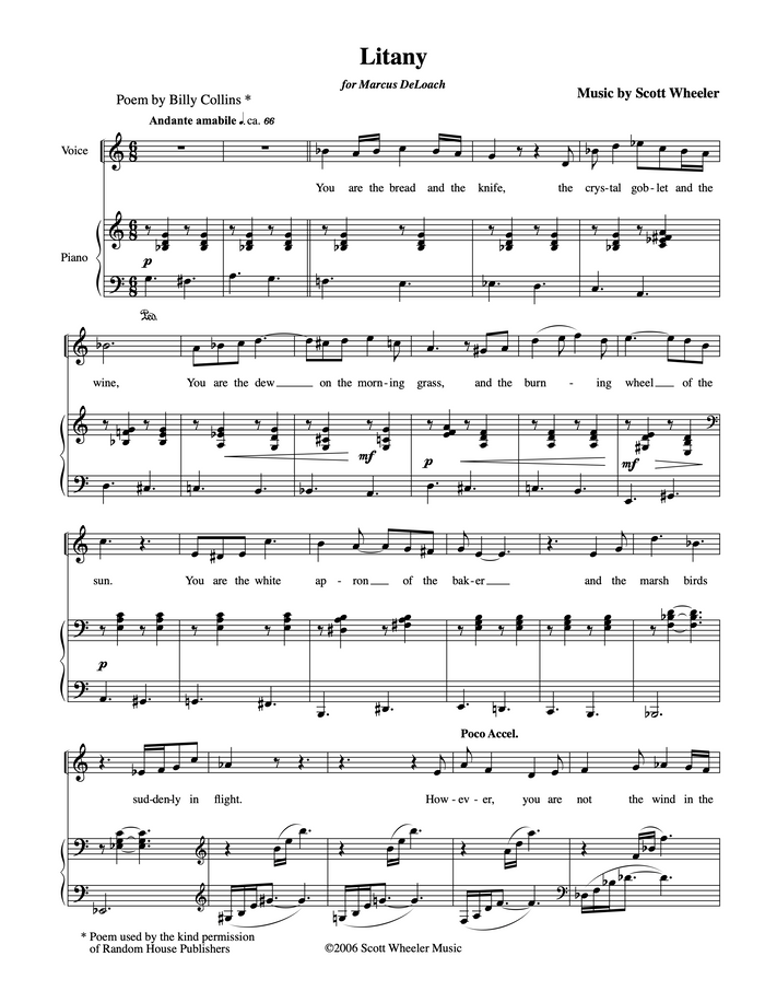 Litany - Scott Wheeler