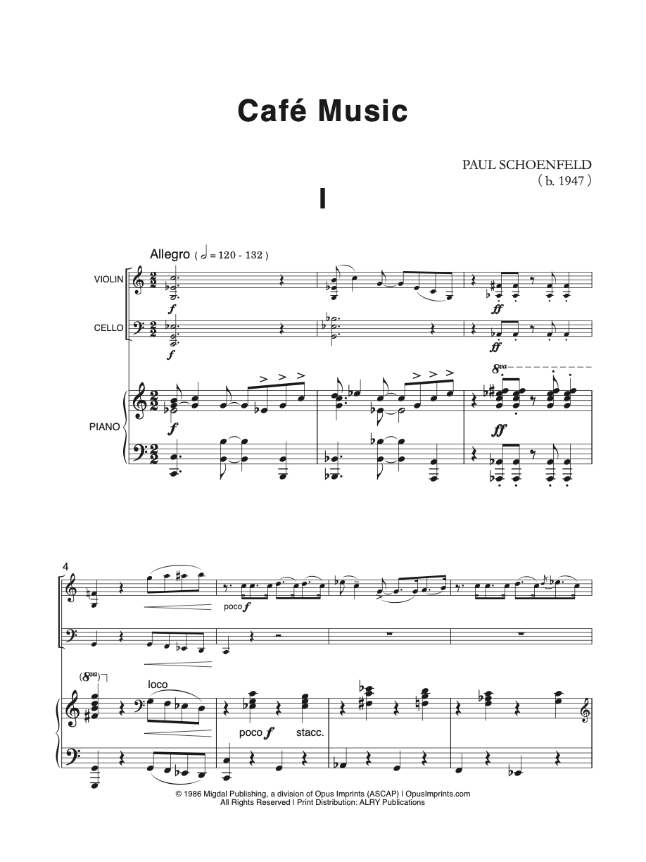 Cafe Music - Paul Schoenfeld