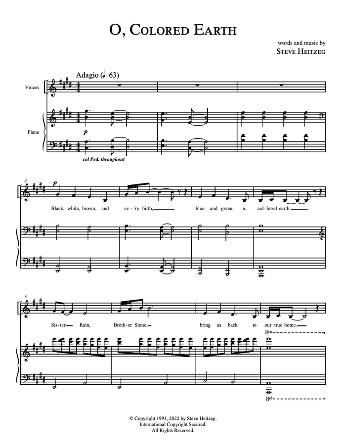 O, Colored Earth - Steve Heitzeg