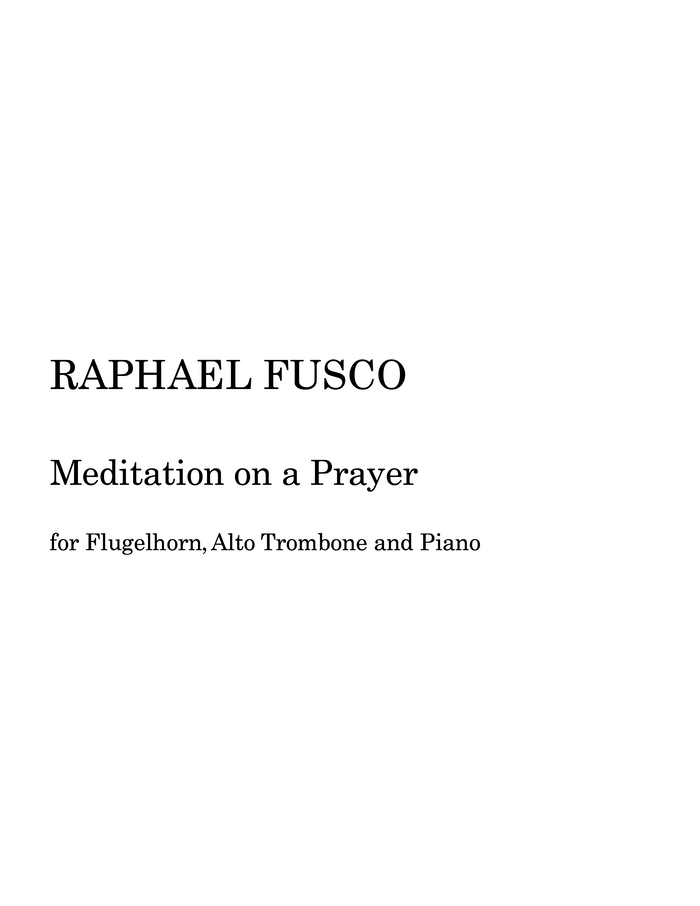 Meditation on a Prayer - Raphael Fusco