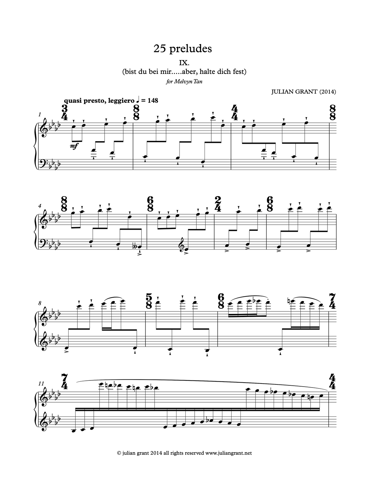 Prelude no 9 in Ab - Julian Grant