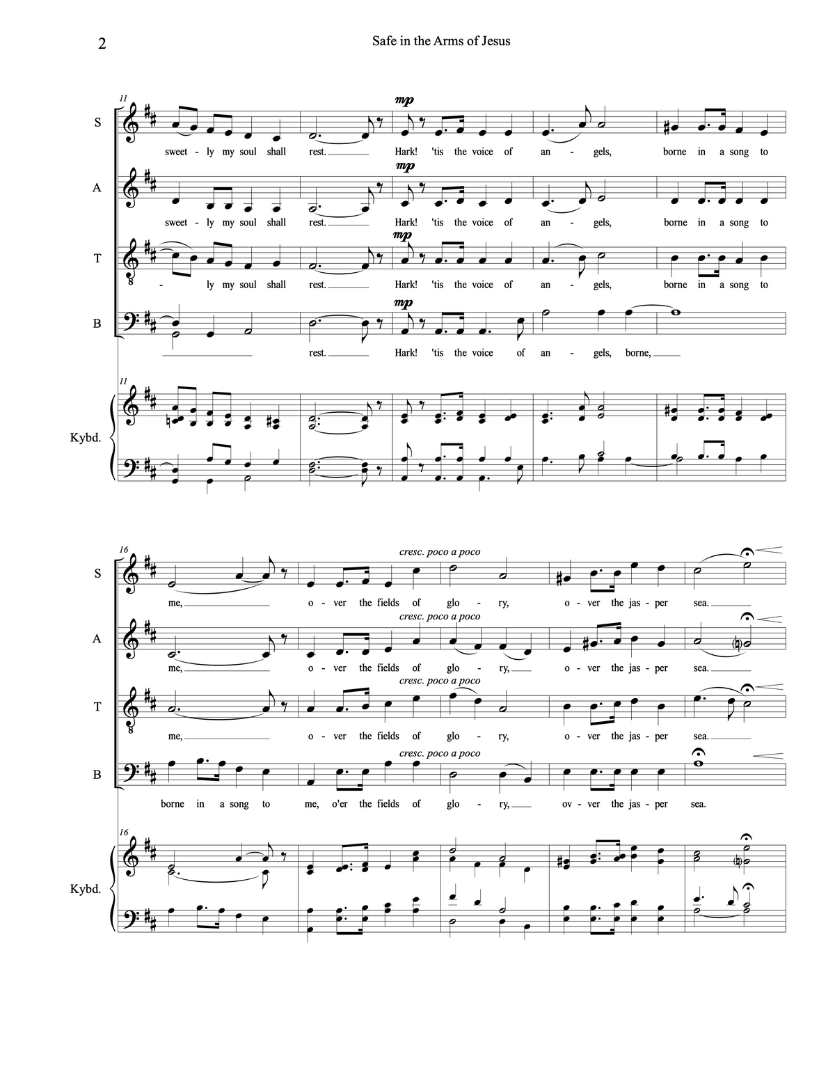 Safe in the Arms of Jesus – Carol Barnett