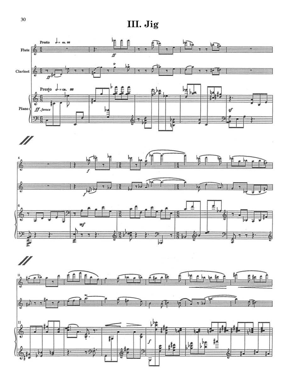 Sonatina for Flute, Clarinet, and Piano - Paul Schoenfeld