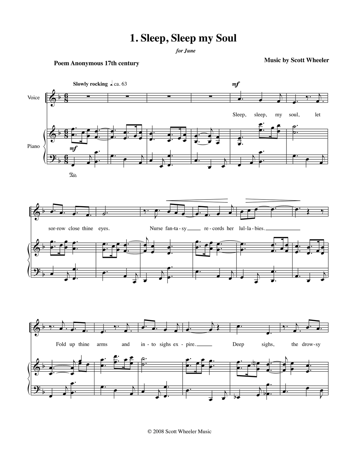 Singing to Sleep - Scott Wheeler