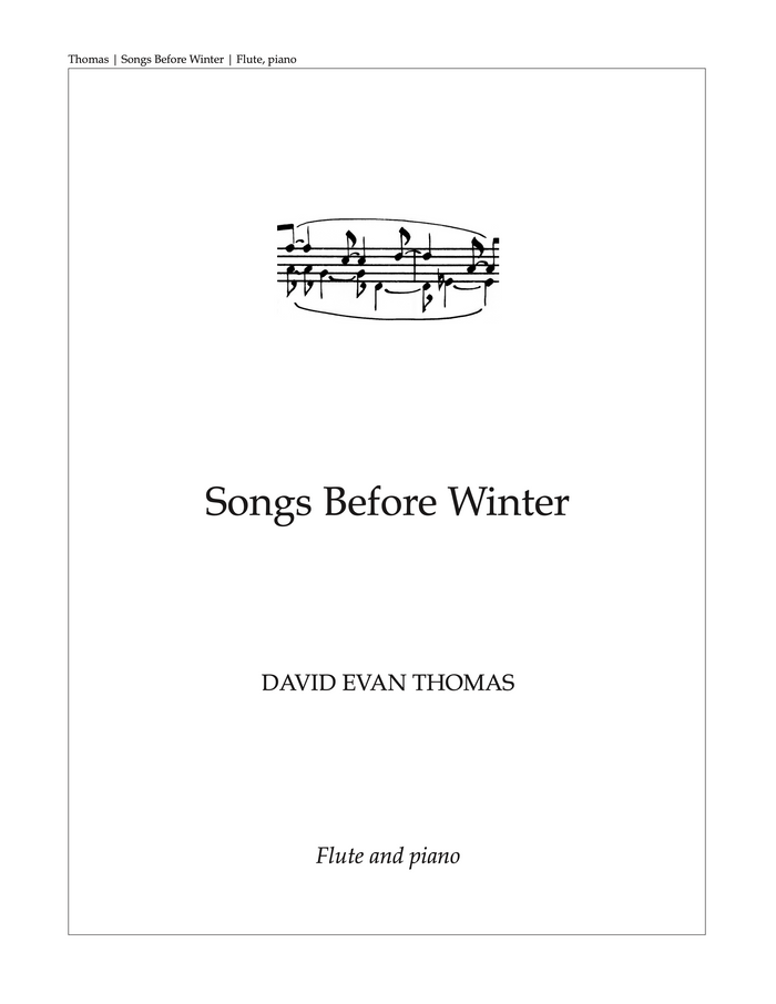 Songs Before Winter – David Evan Thomas