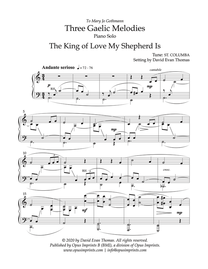 Three Gaelic Melodies - arranged by David Evan Thomas