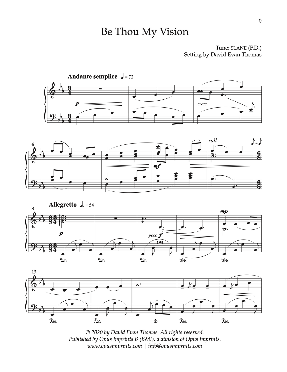 Three Gaelic Melodies - arranged by David Evan Thomas