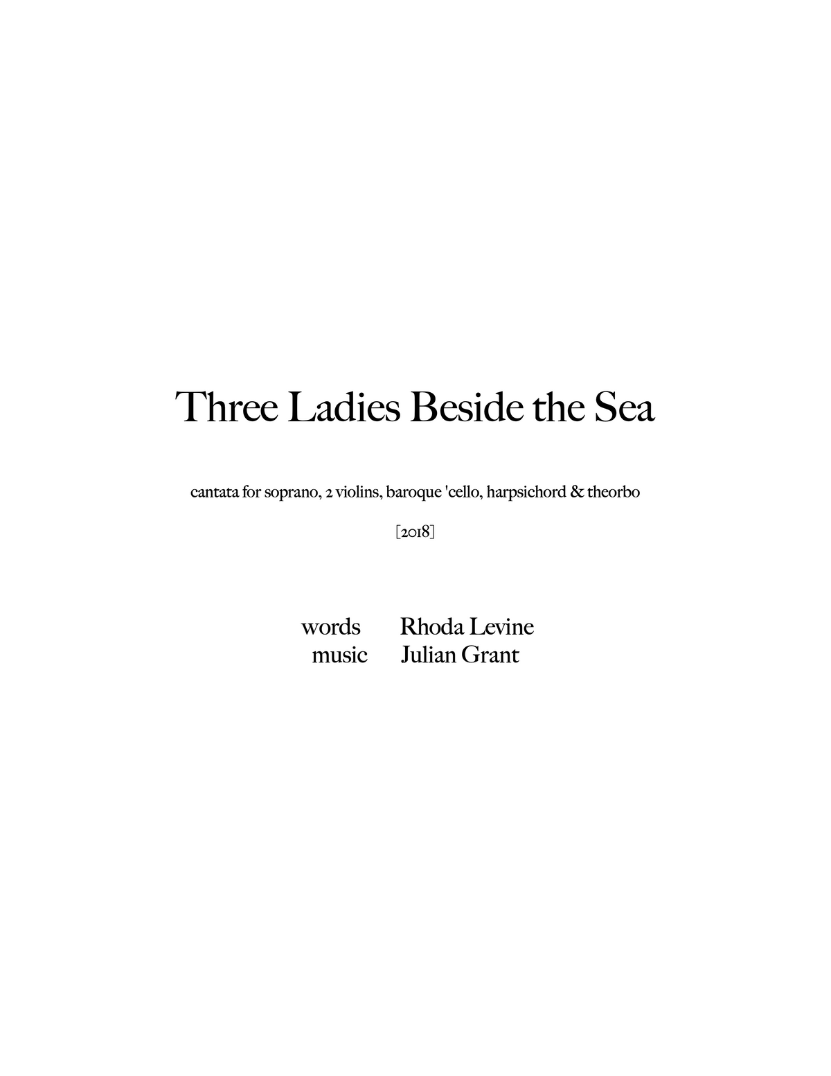 Three Ladies Besides the Sea – Julian Grant