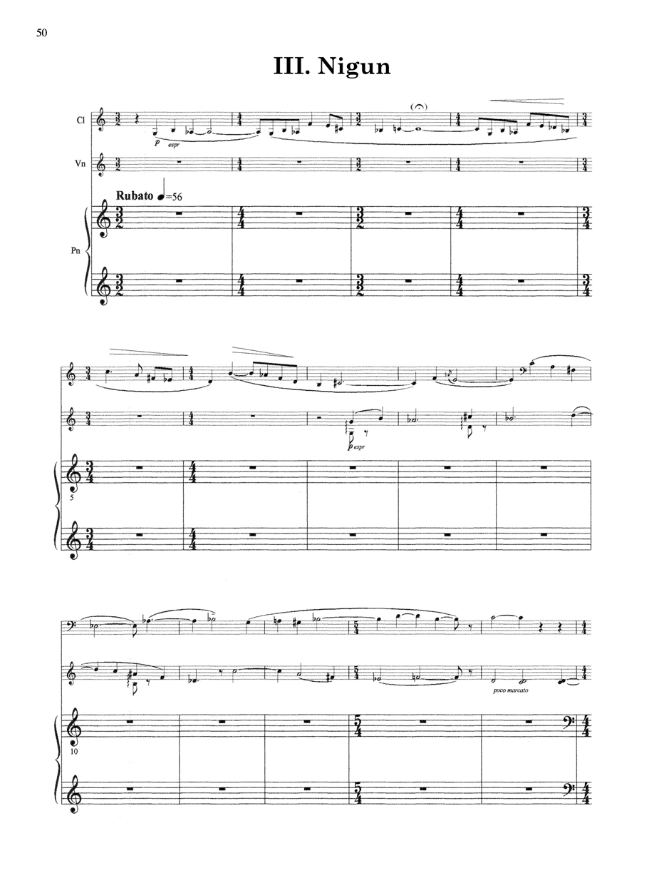 Trio for Clarinet, Violin, and Piano - Paul Schoenfeld