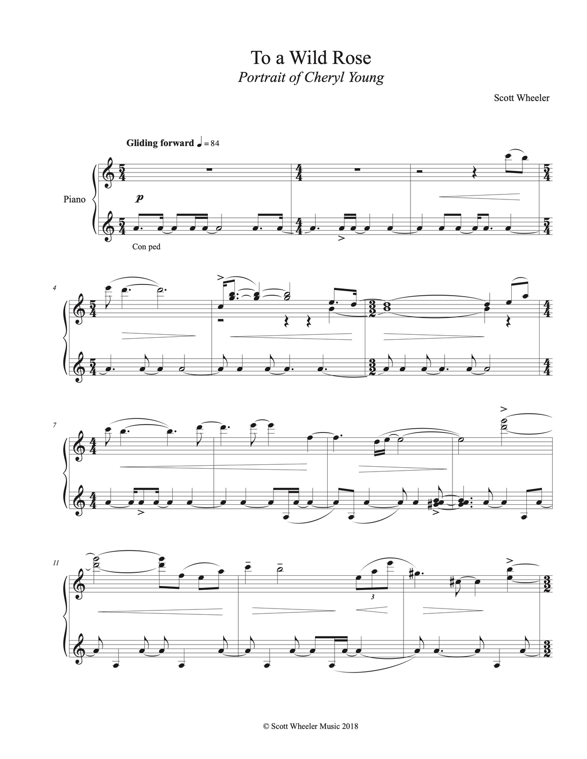 To a Wild Rose - Scott Wheeler