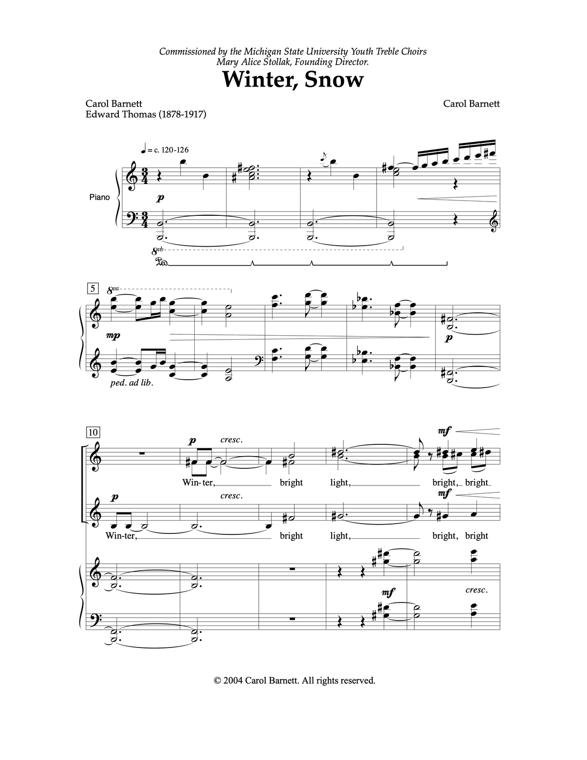 Winter, Snow – Carol Barnett