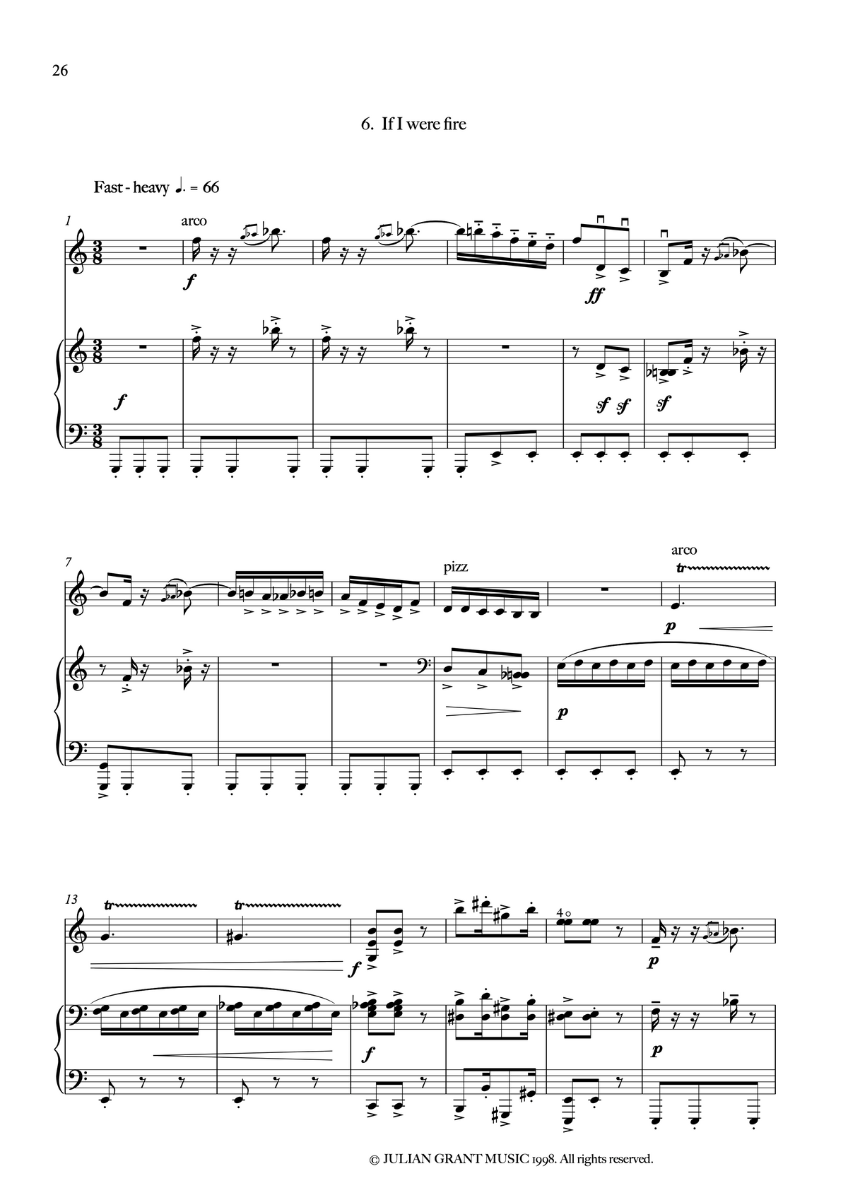 ANALECTA – suite for violin and piano - Julian Grant