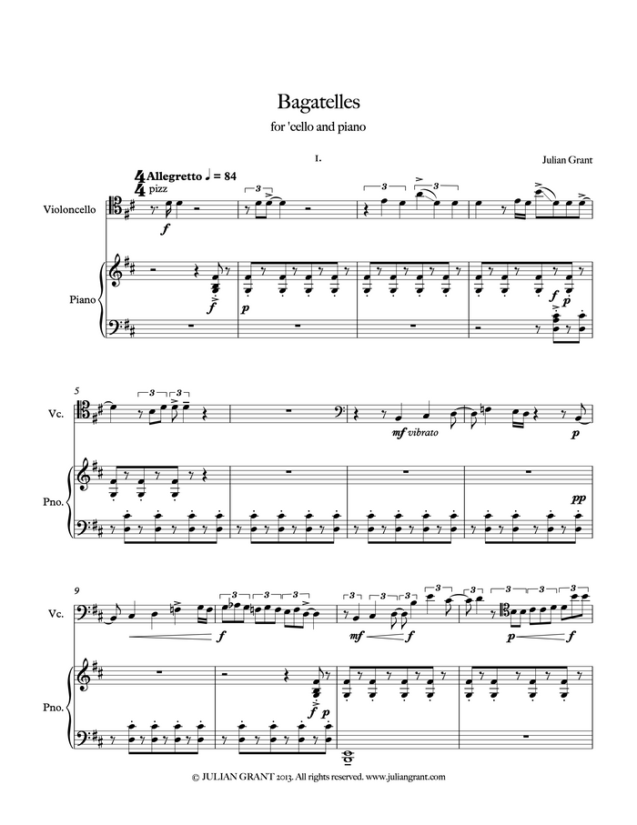 Bagatelles – Julian Grant