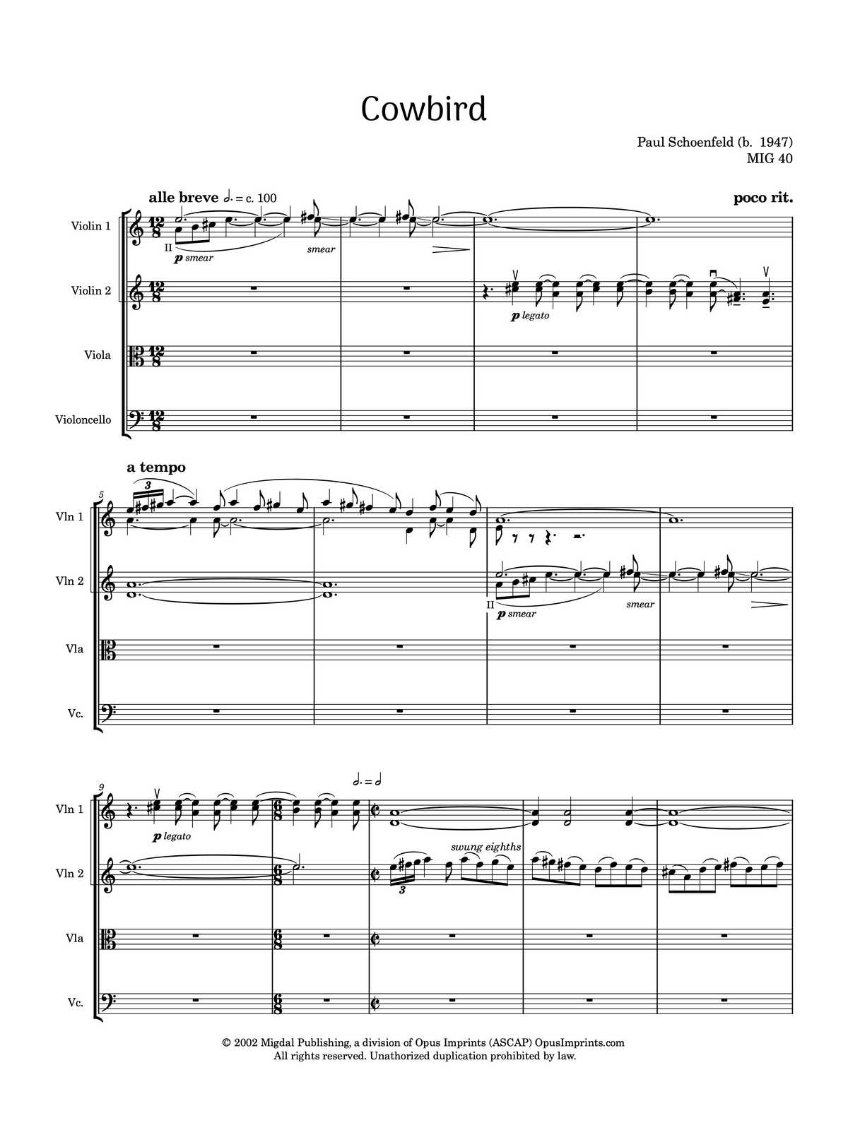 Cowbird - Paul Schoenfeld