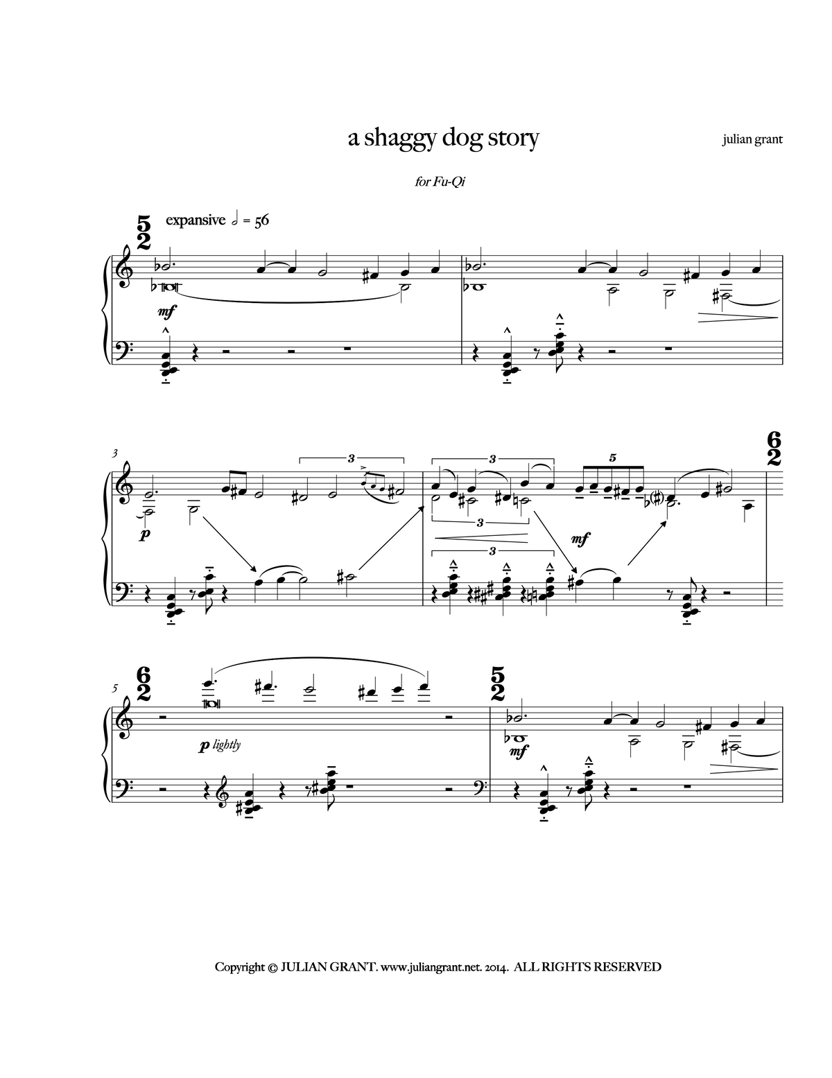 a shaggy dog story for piano - Julian Grant