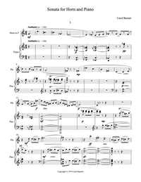 Sonata for Horn –  Carol Barnett