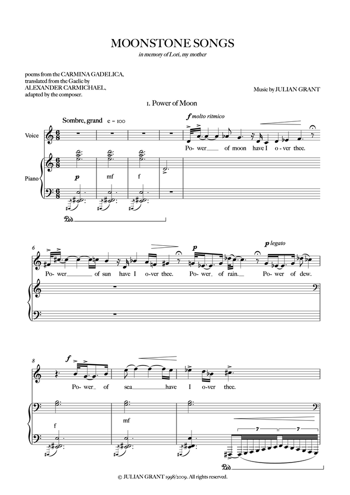 MOONSTONE SONGS - Julian Grant