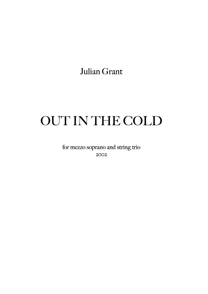 Out in the Cold – Julian Grant