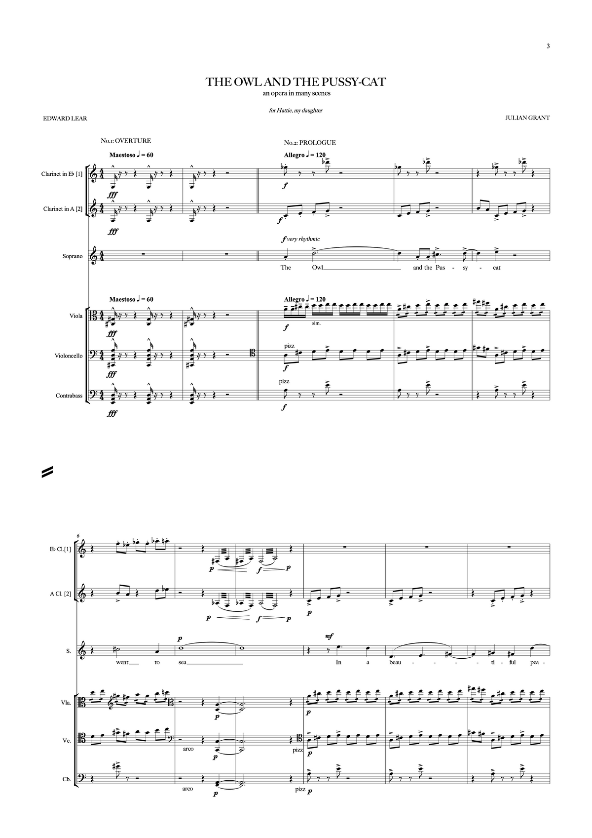 The Owl and the Pussycat (Ensemble) – Julian Grant