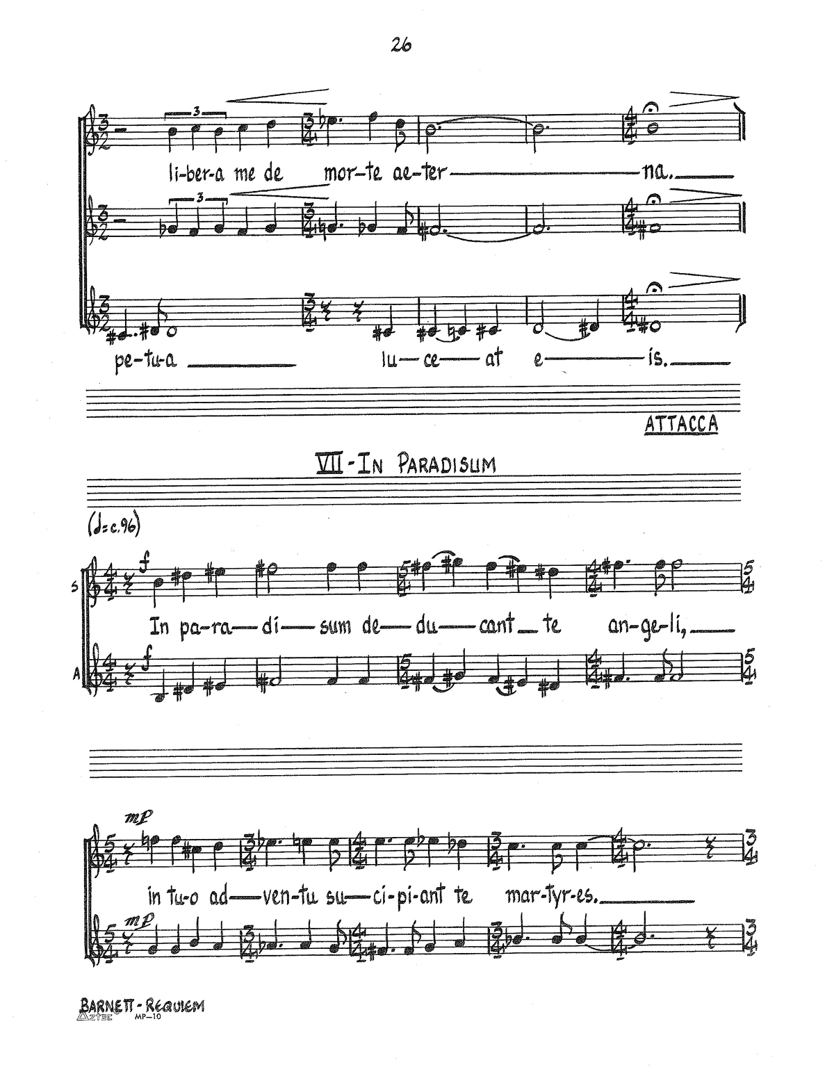 Requiem for Treble Voices –  Carol Barnett