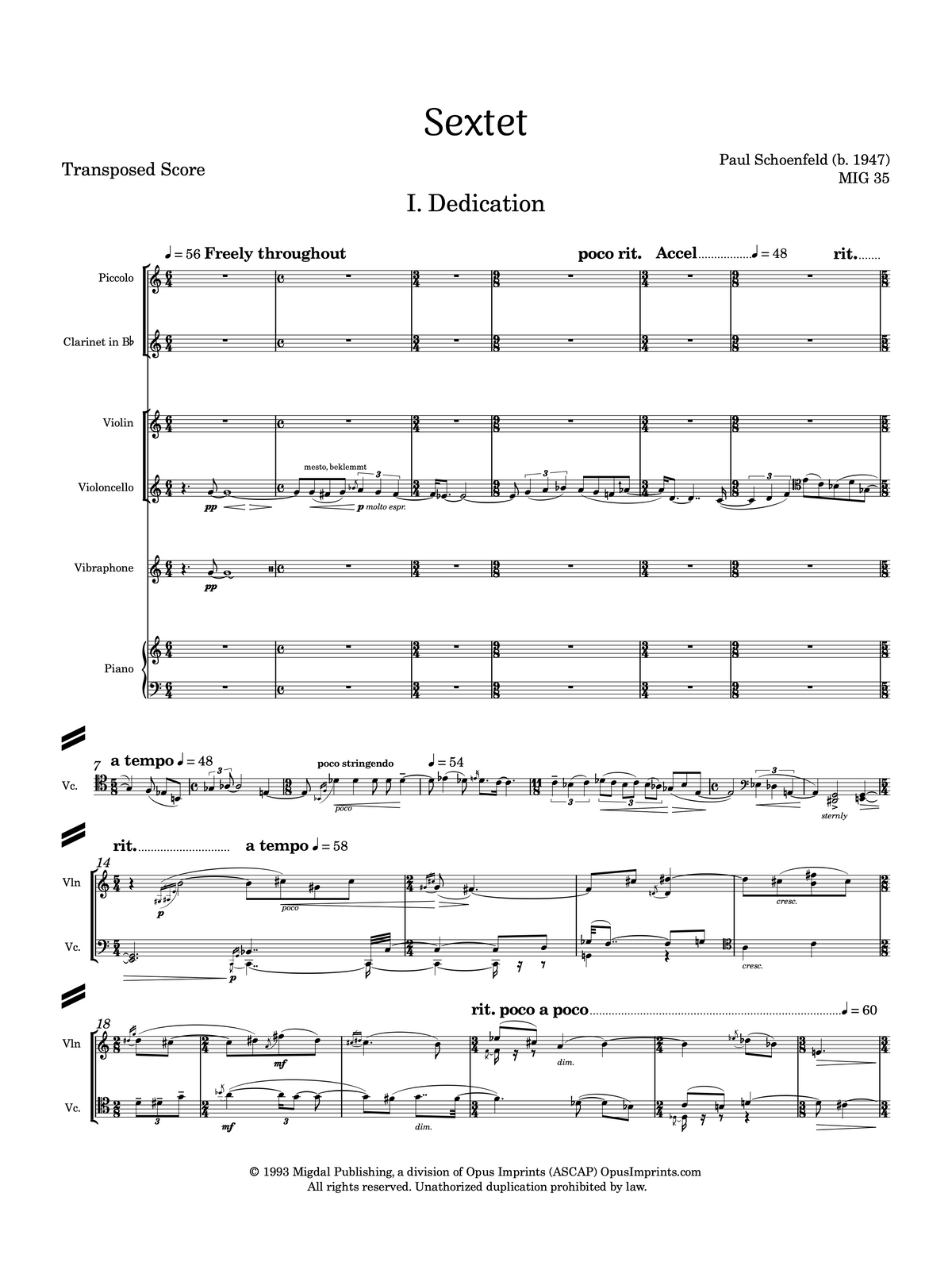 Sextet - Paul Schoenfeld