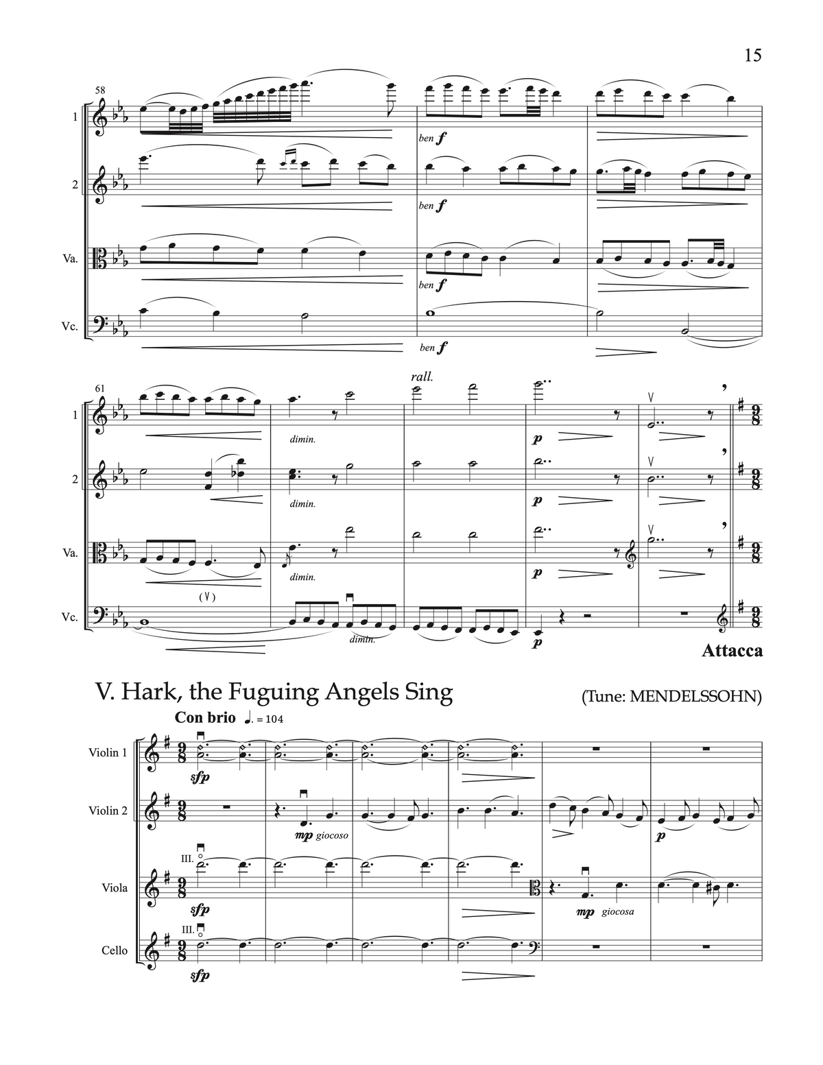 Star Bright: 5 Carols for String Quartet – arr. David Evan Thomas