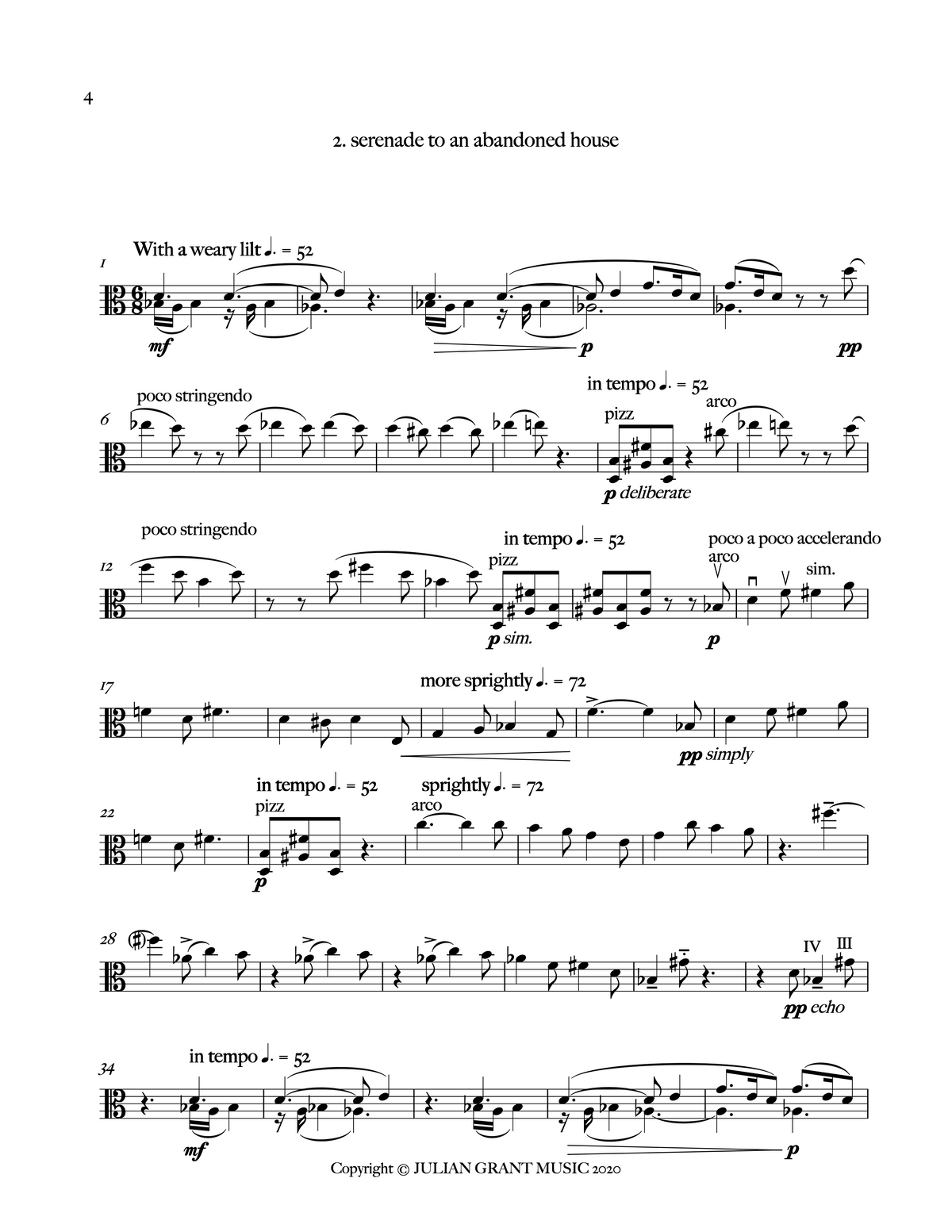 suite for solo viola – Julian Grant