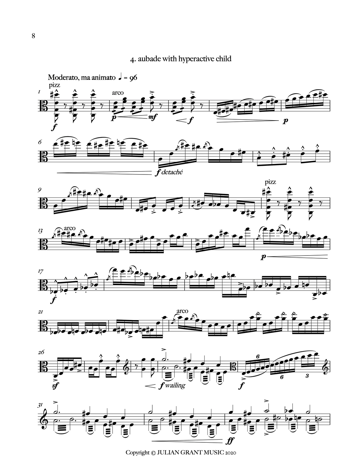 suite for solo viola – Julian Grant