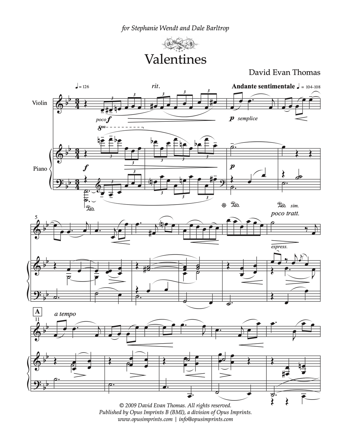 Valentines –  David Evan Thomas
