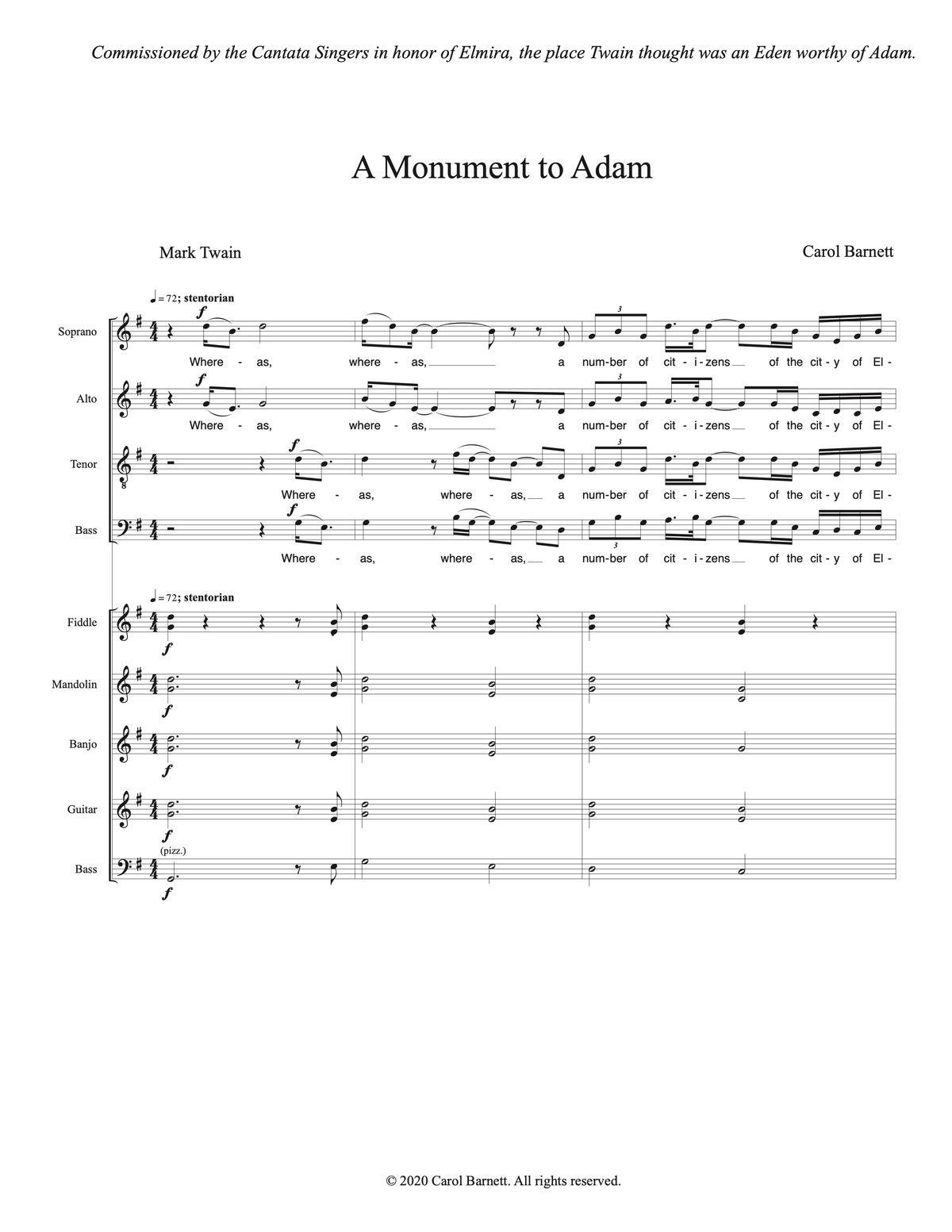 A Monument to Adam – Carol Barnett