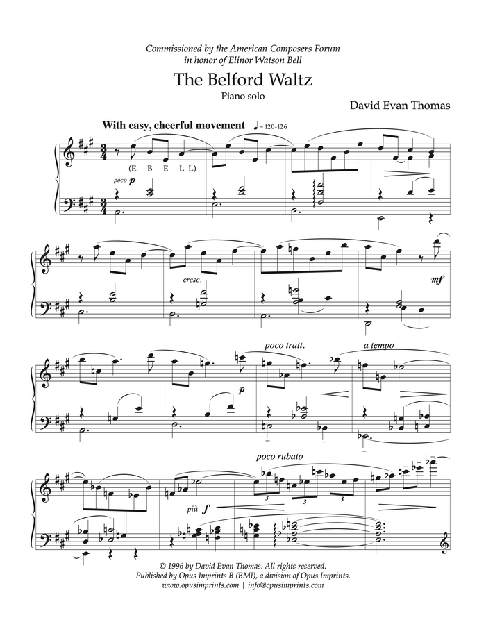 Belford Waltz - David Evan Thomas