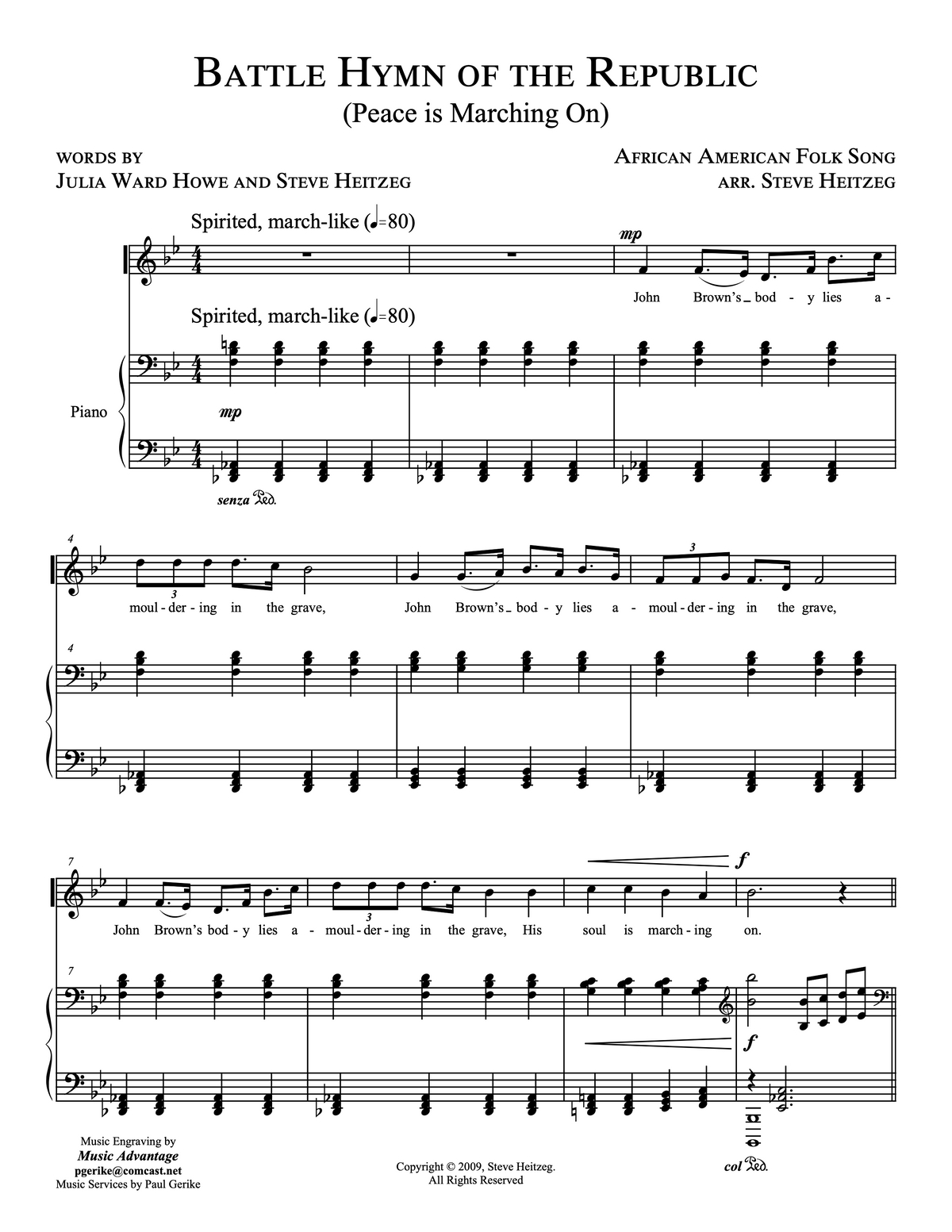 Battle Hymn of the Republic (Peace is Marching On) - arr. Steve Heitzeg