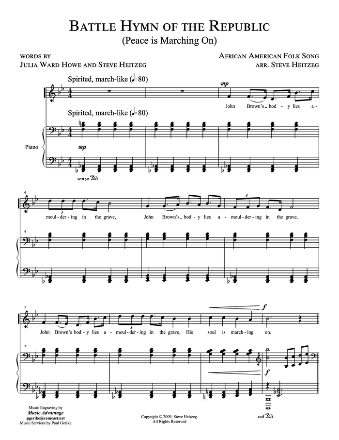 Battle Hymn of the Republic (Peace is Marching On) - arr. Steve Heitzeg