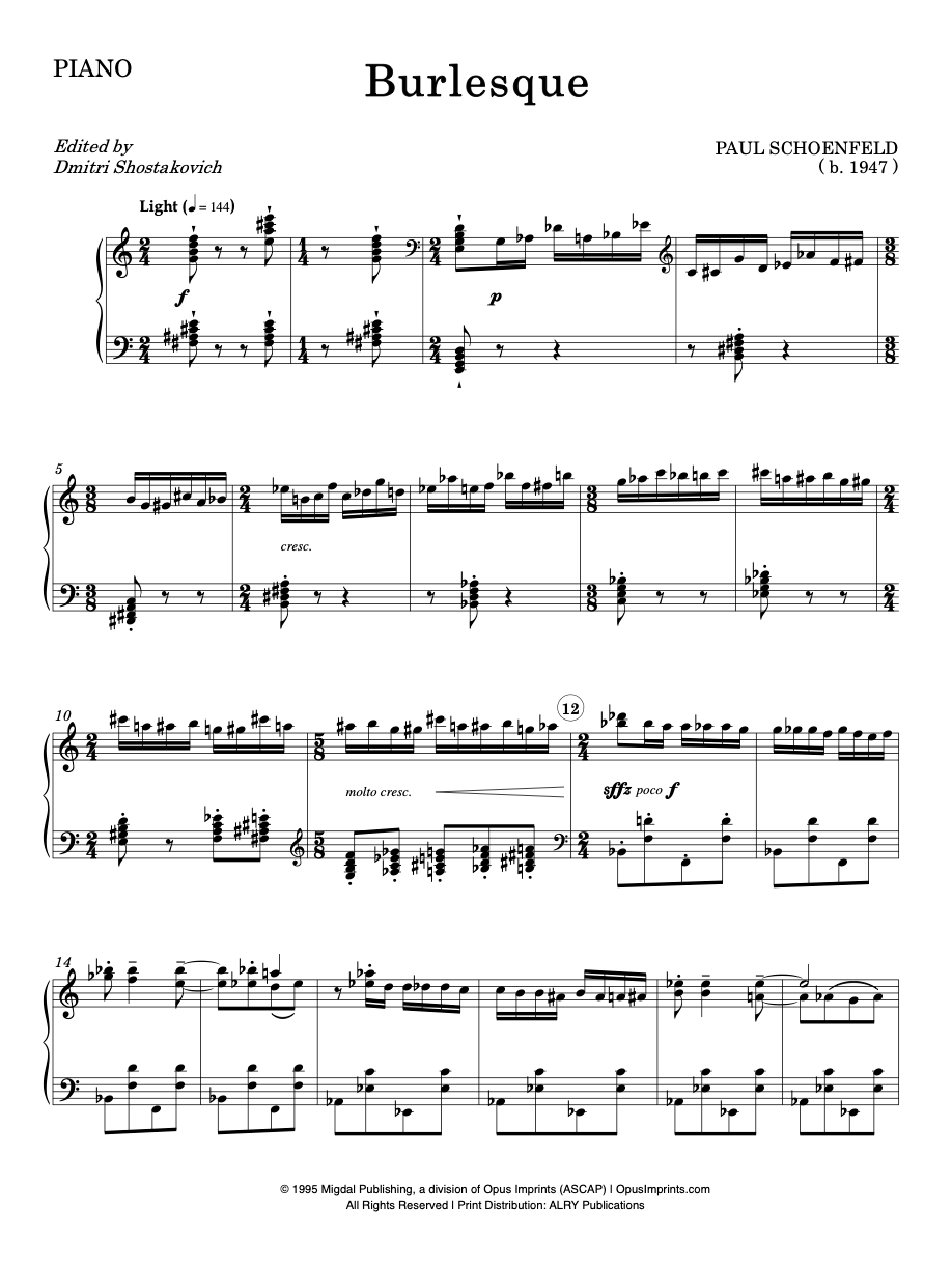 Moto Perpetuo sheet music for alto saxophone and piano (PDF)