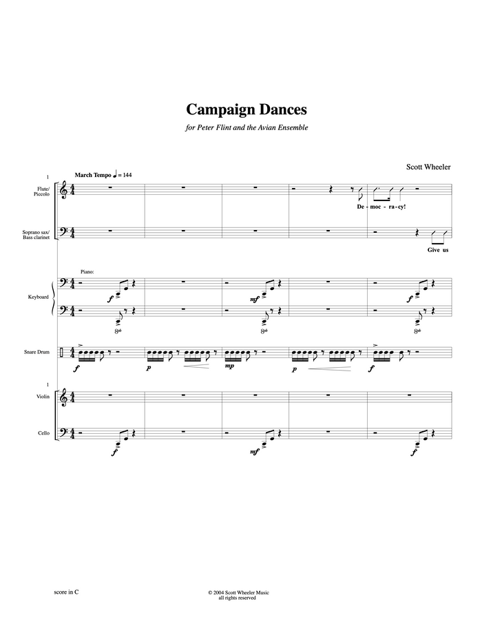 Campaign Dances - Scott Wheeler