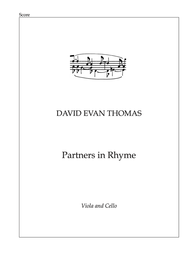 Partners in Rhyme – David Evan Thomas