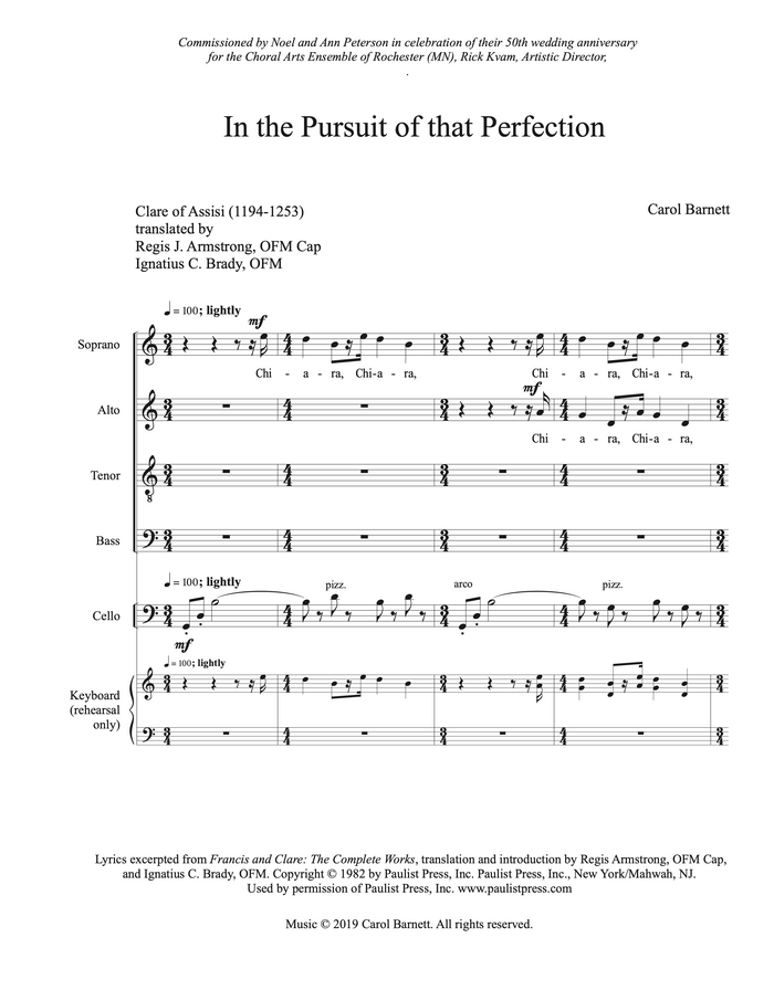 In the Pursuit of that Perfection – Carol Barnett