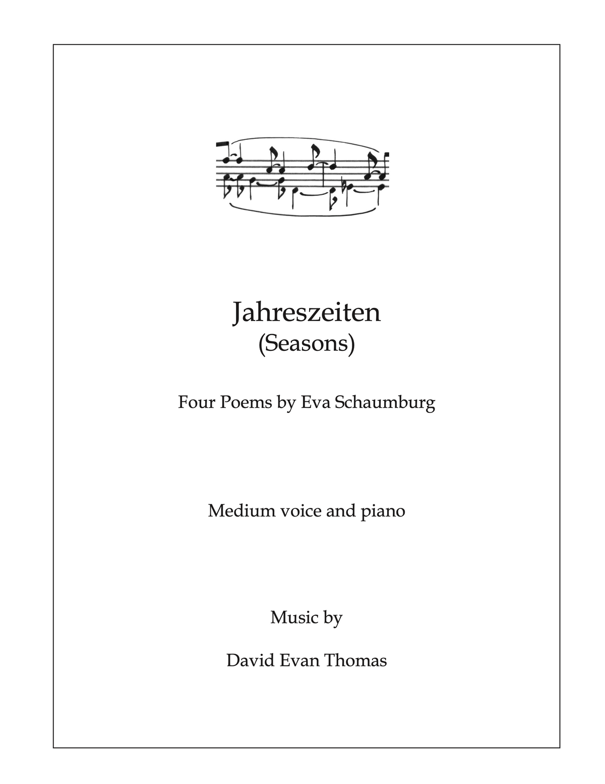 Jahreszeiten - David Evan Thomas